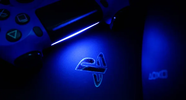 Sao Paulo Brazil Μαΐου 2021 Λογότυπο Του Sony Playstation Φωτίζεται — Φωτογραφία Αρχείου