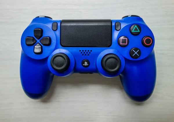 Sao Paulo Brazil Maj 2021 Dualshock Blå Regulator För Sony — Stockfoto