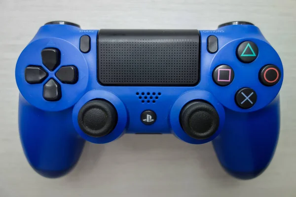 Sao Paulo Brazil Maj 2021 Dualshock Blå Regulator För Sony — Stockfoto