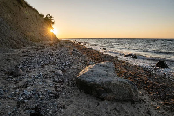 Rocks Coast Sea Sunset — 图库照片