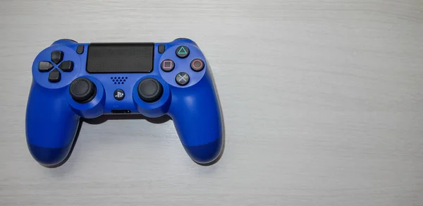 Sao Paulo Brasil Mayo 2021 Controlador Dualshock Azul Para Consola — Foto de Stock