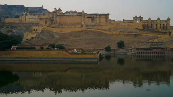 Jaipur Yakınlarındaki Görkemli Amber Kalesi Rajasthan Hindistan — Stok fotoğraf