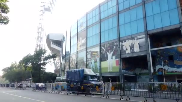 Eden Gardens Kriketový Stadion Provozuje Cricket Sdružení Bengal Cab První — Stock video