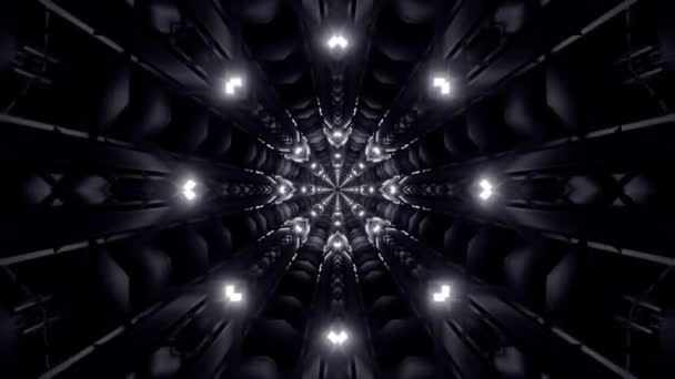 Futuristischer Hintergrund Mit Geometrischen Formen Und Neongoldenen Lichtern — Stockvideo