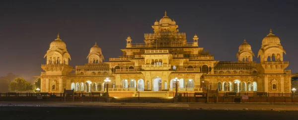 Museo Albert Hall Ubicado Jaipur India Durante Noche —  Fotos de Stock