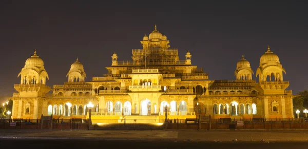 Albert Hall Múzeum Található Jaipur India Éjszaka — Stock Fotó