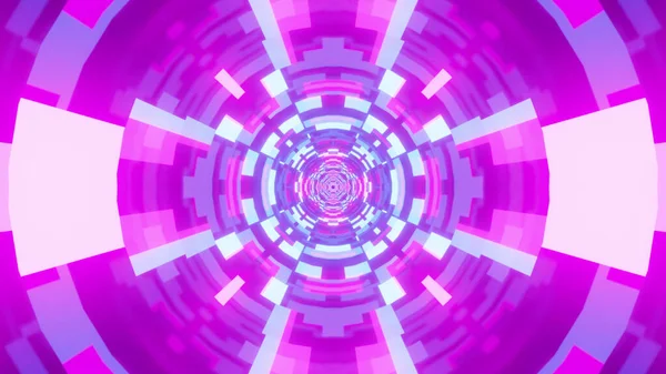 Rendering Futuristic Kaleidoscopic Patterns Light Purple Vibrant Colors — 图库照片