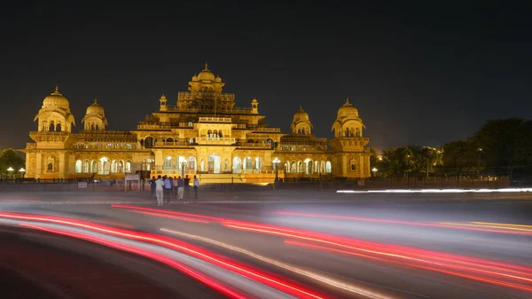 Albert Hall Múzeum Található Jaipur India Éjszaka — Stock Fotó