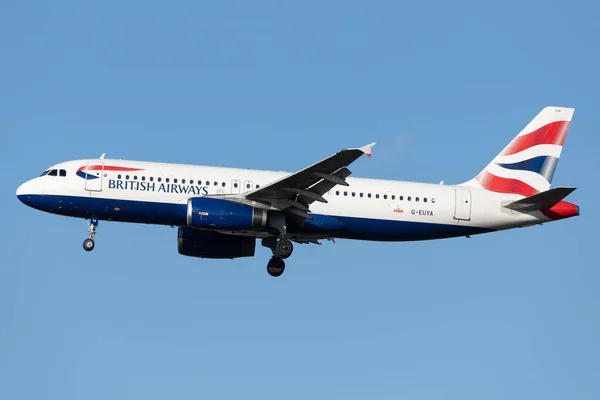 Londres Royaume Uni Février 2020 British Airways Baw Approche Aéroport — Photo