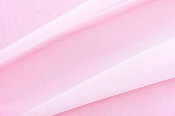 Fundo Textura Organza Branco Uma Superfície Rosa — Fotografia de Stock