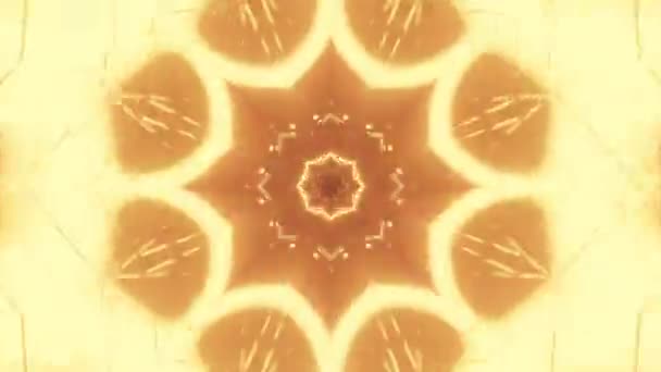Футуристический Фон Геометрическими Формами Неоновыми Золотыми Огнями — стоковое видео