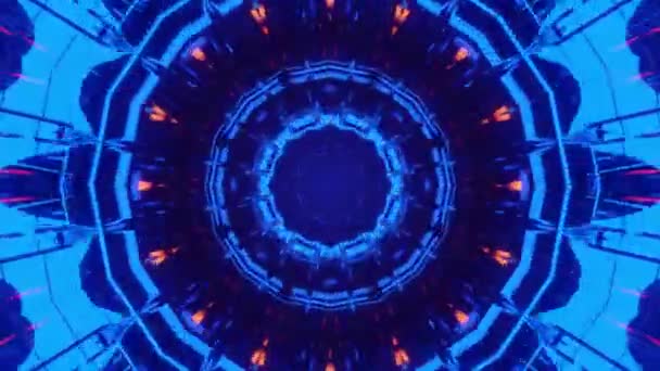 Futuristischer Hintergrund Mit Geometrischen Formen Und Neongoldenen Lichtern — Stockvideo