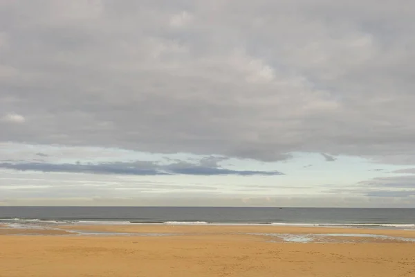 Живописный Вид Океан Облака Астурия Испания — стоковое фото