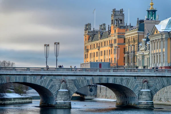 Beautiful View Norrbro Bridge Stockholm Sweden — Stock Photo, Image