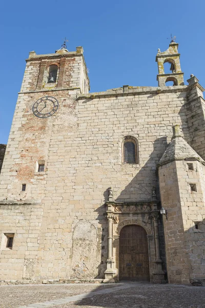 Pionowe Ujęcie Średniowiecznego Miasta Caceres Hiszpanii — Zdjęcie stockowe