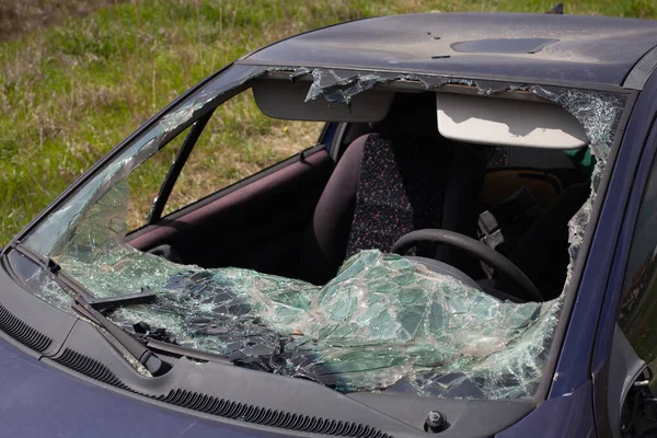 Carro Quebrado Abandonado Fiel — Fotografia de Stock