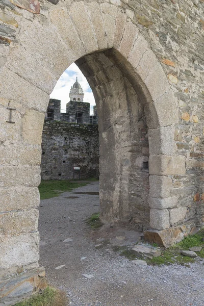 Puerta Una Antigua Fortaleza Piedra Ponferrada Provincia León España — Foto de Stock