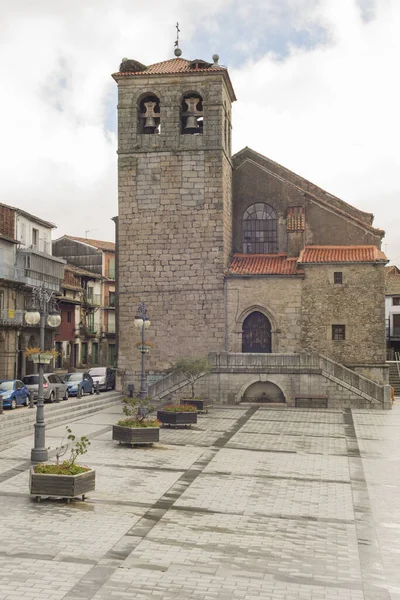 Plano Vertical Campanario Medieval Bejar Salamanca España —  Fotos de Stock