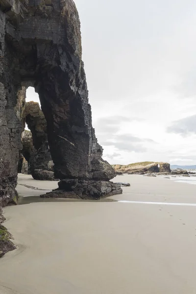 Plano Vertical Playa Provincia Galicia España Durante Día —  Fotos de Stock