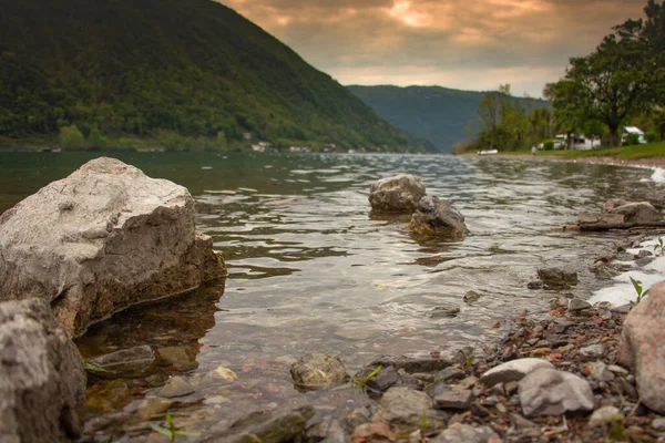 Scenic View Rocky River Sunset — Stock Photo, Image