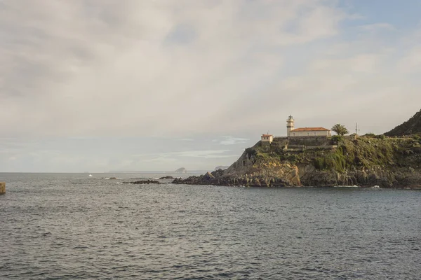 Vue Panoramique Phare Cudillero Asturies Espagne — Photo