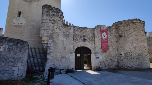 Château Historique Célèbre Cuellar Dans Province Ségovie Espagne — Video