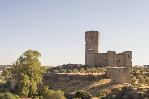 Ένα Κοντινό Πλάνο Του Αρχαίου Κάστρου Του Belalcazar Cordoba Andalucia — Φωτογραφία Αρχείου