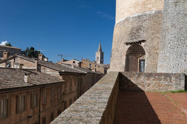 Beautiful View Balcony Ducal Palace Urbino Urbino Italy — Stock Photo, Image