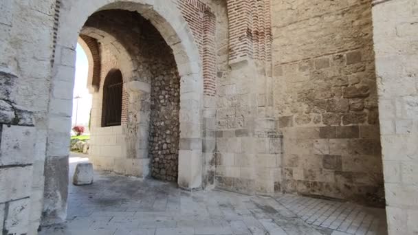 Las Murallas Del Pueblo Medieval Cuellar Provincia Segovia España — Vídeos de Stock