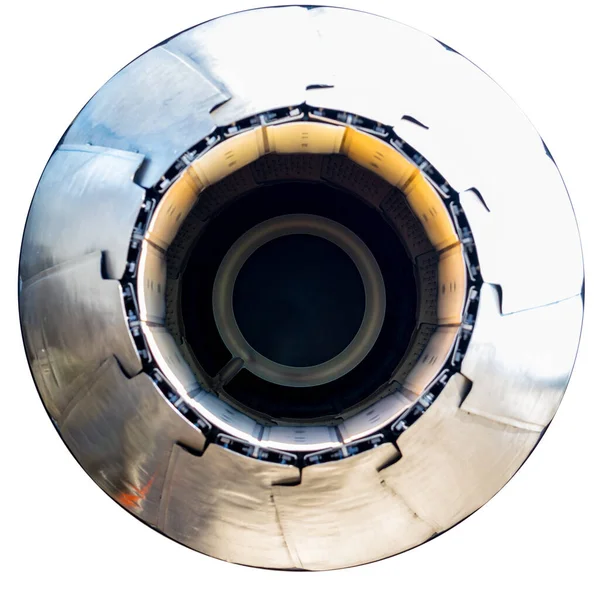 Ένας Στρογγυλός Αντιδραστήρας F18 Απομονωμένος Λευκό Φόντο — Φωτογραφία Αρχείου