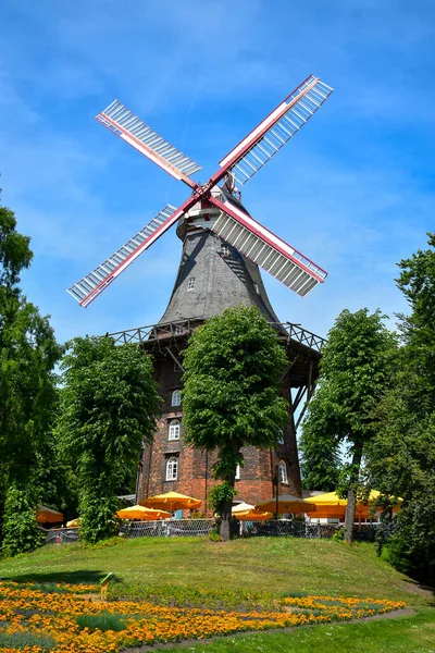 Vertical Shot Famous Bremen Mill Germany Clear Sky — Stockfoto