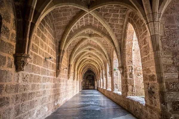 Den Stenvälvda Hallen Klostret Piedra Zaragoza Spanien — Stockfoto