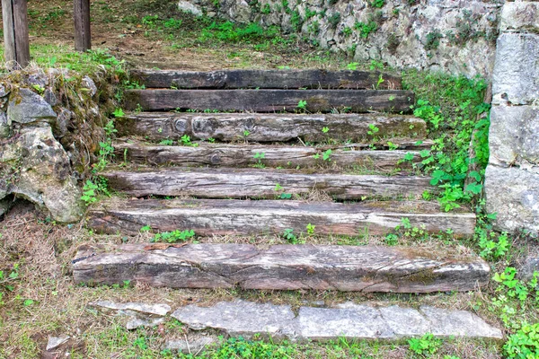 Gros Plan Détail Vieil Escalier Béton Noja Cantabrie Espagne — Photo