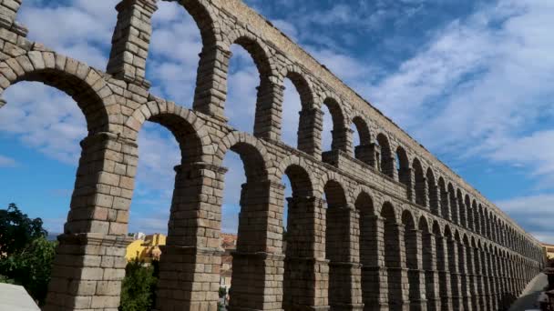 Time Lapse Acquedotto Romano Segovia Spagna — Video Stock