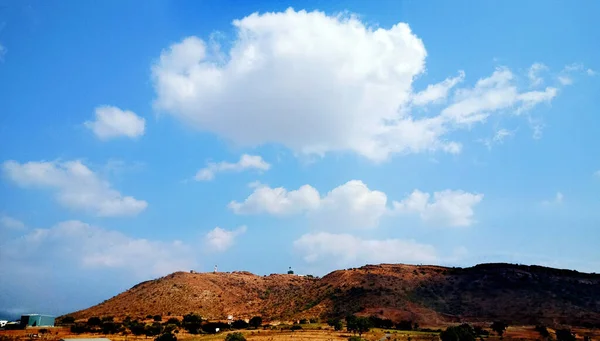 Shot Hills Blue Sky Background — Stock Photo, Image
