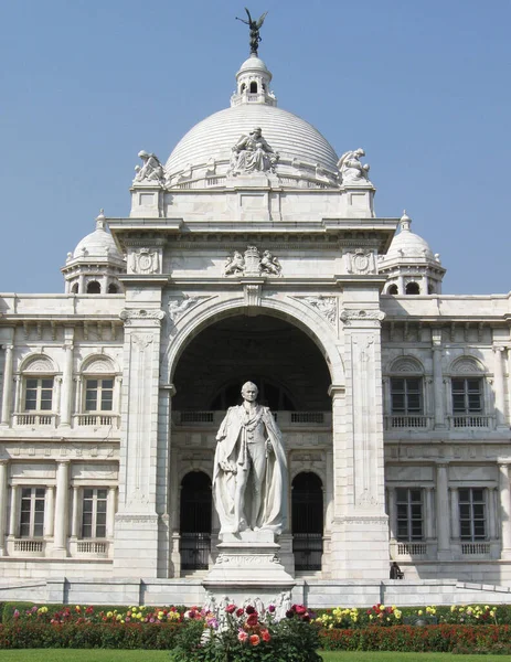 Victoria Memorial Egy Nagy Márvány Épület Kalkuttában Indiában — Stock Fotó