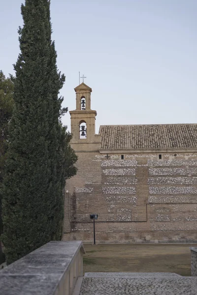 Plan Vertical Une Vieille Église Estepa Andalousie Espagne — Photo