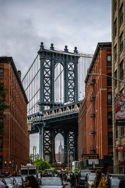 York Egyesült Államok 2020 Október Brooklyn Híd Klasszikus Szöge — Stock Fotó
