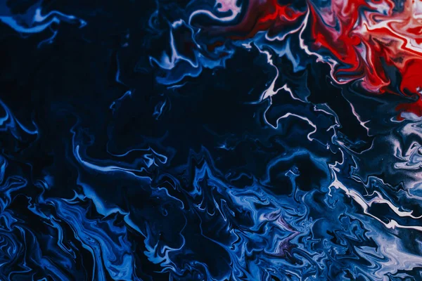 Abstraktní Obraz Smíšenými Modrými Olejovitými Barvami Ideální Pro Tapety — Stock fotografie