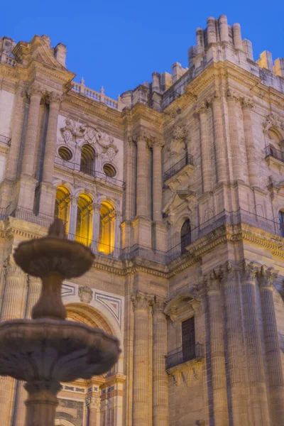 Plano Vertical Catedral Málaga Andalucía España —  Fotos de Stock