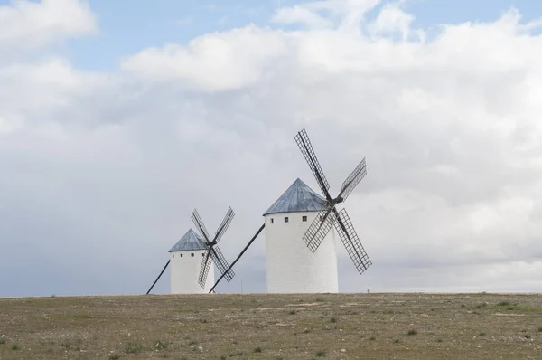 Moinhos Vento Castilla Mancha Espanha — Fotografia de Stock