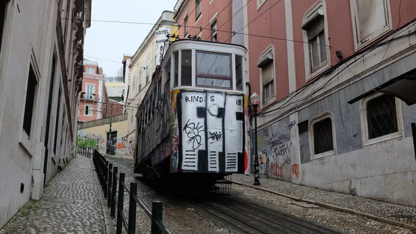 Lison Portugalia Lutego 2019 Tradycyjne Rodziny Tramwaje Lizbony — Zdjęcie stockowe