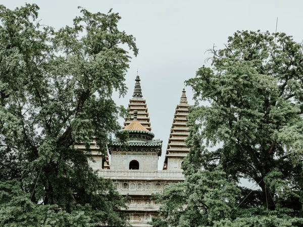 Uma Bela Vista Famoso Templo Dos Cinco Pagodes Haidian China — Fotografia de Stock