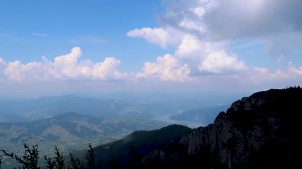 Bergblick Den Bergen Einem Sommertag Frankreich — Stockvideo
