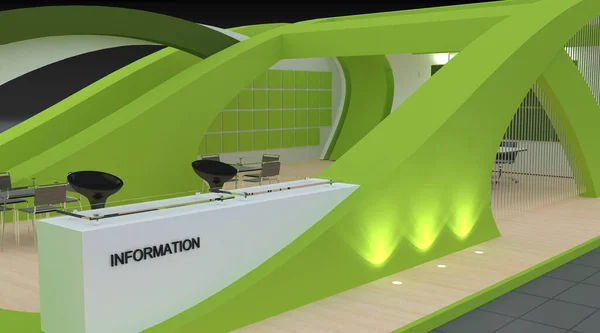 A 3D rendering of exhibition design