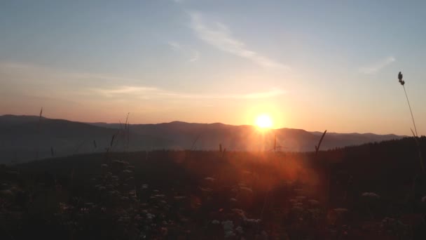 美丽的落日落山 — 图库视频影像