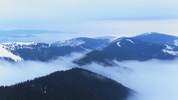 Día Niebla Las Montañas — Vídeo de stock