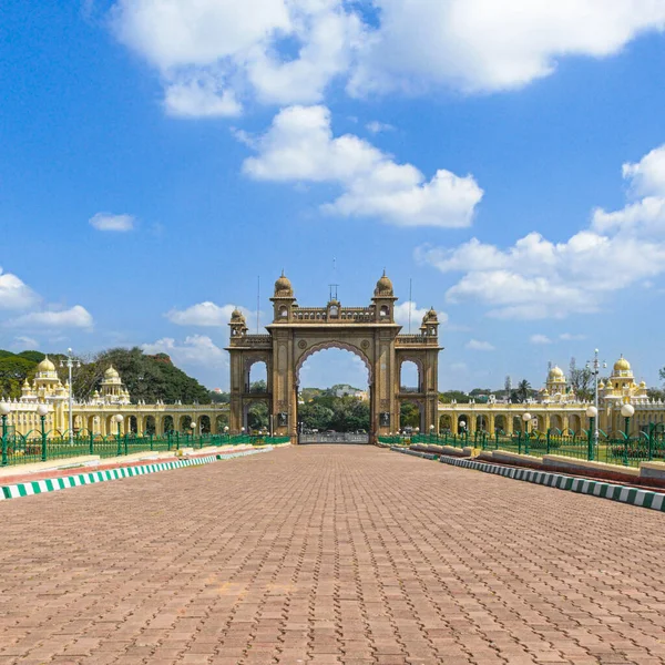 Egy Gyönyörű Táj Mysore Palota Széfjéből India — Stock Fotó