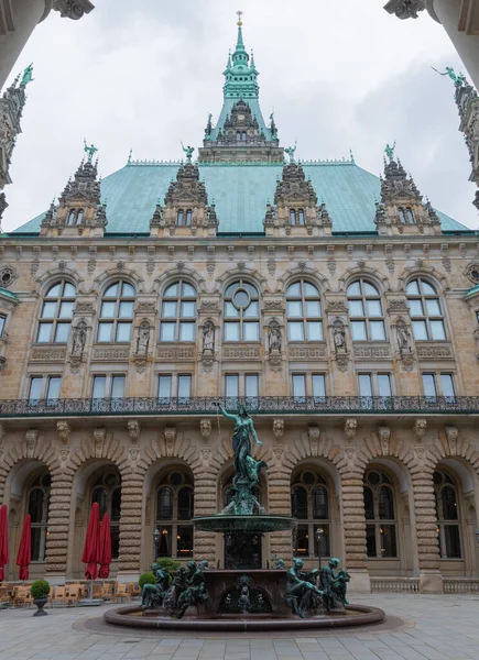 Low Angle Shot Hamburg Rathaus Town Hall Germany — ストック写真