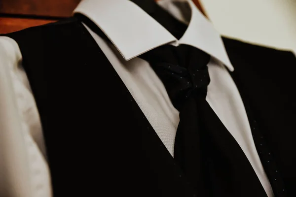 Closeup Shot Groom Garment — Stock Photo, Image